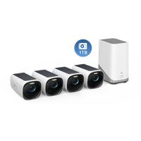 eufyCam S330 (eufyCam 3) 4-Cam Kit + 1 TB Hard Drive White