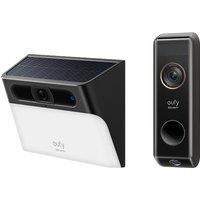 Video Doorbell S330 Add-on Unit + Solar Wall Light Cam S120 Black