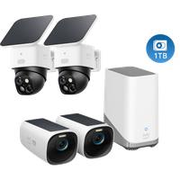 eufyCam S330 (eufyCam 3) + SoloCam S340 (2-Pack) + 1 TB Hard Drive bundle