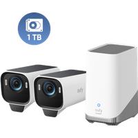 eufyCam S3 Pro 2-Cam Kit + 1 TB Hard Drive white