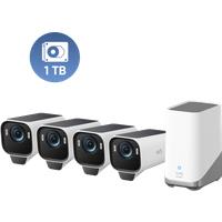 eufyCam S3 Pro 4-Cam Kit + 1 TB Hard Drive white