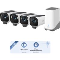 eufyCam S3 Pro 4-Cam Kit+1 TB Hard Drive+1-Year Extended Warranty White