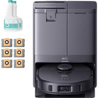 eufy X10 Pro Omni + 2 bottles of eufy Floor Cleaning Solution+6 Replacement Dustbags Black