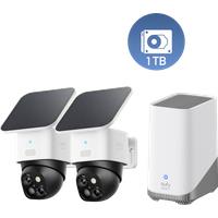 SoloCam S340 (2-Cam Pack) + HomeBase S380 + 1 TB Hard Drive White