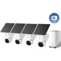 eufy Security SoloCam E42 4-Cam Kit (HomeBase S380) + 1 TB Hard Drive