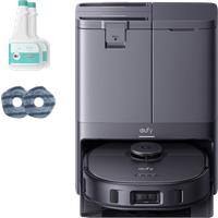 eufy X10 Pro Omni + 2 bottles of eufy Floor Cleaning Solution+2 Washable Vacuum Mop Cloths Black