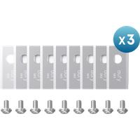 eufy Replacement Blade Set: 3*(9 Lawn Mower Blades and 9 Screws) Compatible E15 / E18 / C15