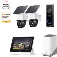 SoloCam S340 (2-Cam Pack) + Video Doorbell E340+ HomeBase S380+Smart Display E10 bundle