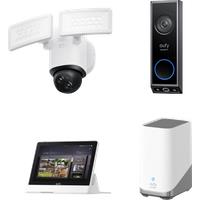 Video Doorbell E340 + Floodlight Camera E340 + HomeBase S380 + Display Black