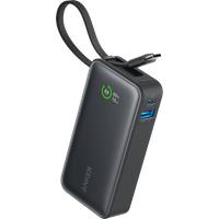 Anker Nano Power Bank, 10,000mAh with Built-In USB-C Cable, 30W Fast Charging Shell White