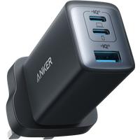 Anker 735 Charger (Nano II 65W), 3-Port Fast Charger Plug Black