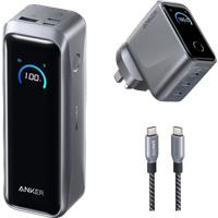 Anker Prime Power Bank (20K, 220W) and Prime Charger (160W, 3 Ports, Smart Display)