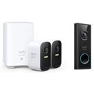 eufyCam S210 (eufyCam 2C) + Video Doorbell S220 Add-on White / 2-Cam Kit