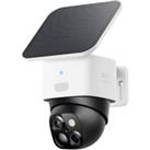 SoloCam S340 Wireless Outdoor Security Camera with Dual Lens and Solar Panel White