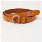 Embroidered Jean Leather Belt