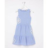 Kid's Embroidered Tiered Dress