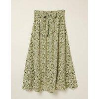 Sascha Damask Floral Midi Skirt