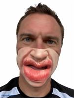 Big Lips Mask Half Face Jagger Pout Fat Lip Kiss Halloween Accessory Mouth Cover
