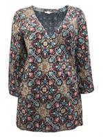 New FAT FACE Kaleidoscope Cotton Print Wrap Top RRP was £35 size 12  (3) - 12 Regular