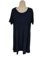 BNWT WOMEN FAT FACE SIMONE UK 12 NAVY MARL WOOL BLEND POCKET T SHIRT SHIFT DRESS