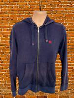 BNWOT MENS FAT FACE UK SMALL BLU-ECLIPSE ZIP UP HOODED JACKET SWEATER HOODIE TOP