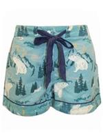 EX- Fat Face Polar Bear Print Pyjama Shorts Size 12 RRP £28 - 12 Regular