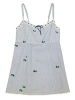 Fat Face Pure Cotton Embroidered Striped Cami Top Size 12 - 12 Regular