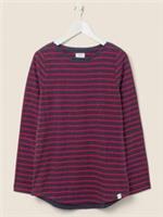 Fat Face Red/Blue Organic Cotton Blend Breton T-Shirt Size 16 RRP £30 - 16 Regular