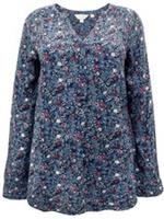 Fat Face Paisley Print Notch Neck Top Size 6 - 6 Regular