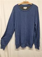 Fat Face Marine Blue Unisex Pullover 100% Cotton Crew Neck Ribbed Sides Size XL - XL Regular