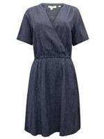 Fat Face Striped V-Neck Dress Size 12 - 12 Regular