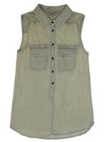 Fat Face Pure Cotton Sleeveless Utility Shirt Size 12 - 12 Regular