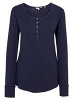 Fat Face Skye Rib Henley T-Shirt Top RRP £26 Size 8 - 8 Regular