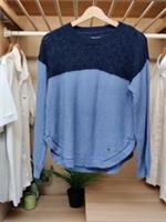 FAT FACE JUMPER SWEATER UK 10 NAVY EMMY COLOUR BLOCK BNWT CASUAL WOMENS RRP &pound;49