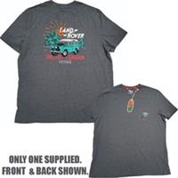 Land Rover Fat Face T-Shirt Grey Marl United Kingdom Back Print UK XXL Official - XXL Regular