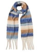 FatFace Blue Skinny Stripe Scarf Womens Accessory Gift New
