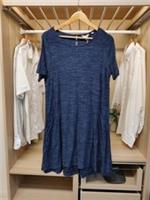 BNWT FAT FACE DRESS UK 12 NAVY SIMONE WOOL BLEND SHORT SLEEVE WOMENS RRP &pound;45