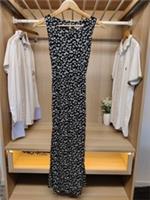Womens Fat Face Dress UK 6 black daisy print sleeveless midi casual summer BNWT - 6 Regular