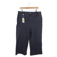 Fat Face Womens Black Keswick Wide Leg Crop Jeans Size 16 Reg New With Tags - 16 Regular
