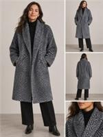 New Women's Grey FatFace Coat Size M - M Regular