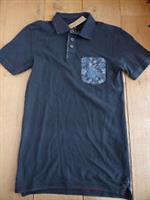 FAT FACE CAMBOURNE TROPICAL POCKET POLO TOP SHIRT COTTON XS MEN TEEN NAVY BLUE