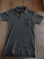 FAT FACE CAMBOURNE TROPICAL POCKET POLO TOP SHIRT COTTON XS MEN TEEN KHAKI GREEN