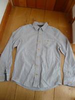 FAT FACE WASHED BLUE RED WHITE STRIPE COTTON SHIRT S MEN TEEN LONG SLEEVED BNWT