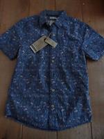 FAT FACE CAMBOURNE FLORAL REVERSE PRINT SHIRT XS MEN TEEN BNWT WASHED NAVY