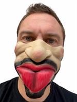 Funny Face Mask Big Lips Fighter Fat Lip Costume Halloween Accessory Mouth Cover