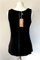 Fat Face Haille Black Scoop Neck Vest Top With Lace Trim Size 10 NWT - 10 Regular