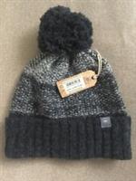 Fat Face Mens Jason Colour block Beanie Hat with pom Charcoal BNWT Rrp £22.50. - One size - 58cm Circumference Regular
