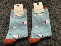 FAT FACE Womens 2 Pairs x Polar Bear Socks BNWT one size 4-7 Rrp £14