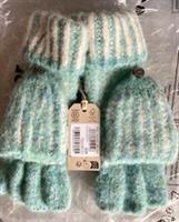 Fat Face Womens Green Haze Plaited Fingerless/Overflap Gloves BNWT Rrp £25 - One Size Regular