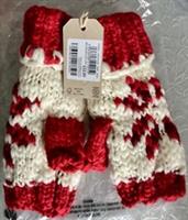 Fat Face Womens Red Snowflake Cuff / Fingerless Gloves BNWT Rrp £22.50 - One Size Regular
